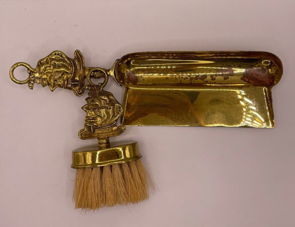Vintage Brass Ship Silent Butler and Brush Made in England- Pre-owned